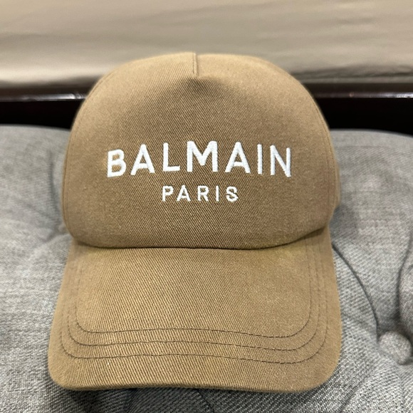 Balmain Accessories - BALMAIN PARIS adjustable baseball cap in khaki
